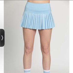 Gold Hinge Aqua Sky Pleated Tennis Skirt